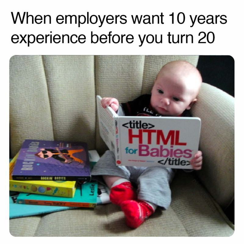 Baby reads to become best employee Meme