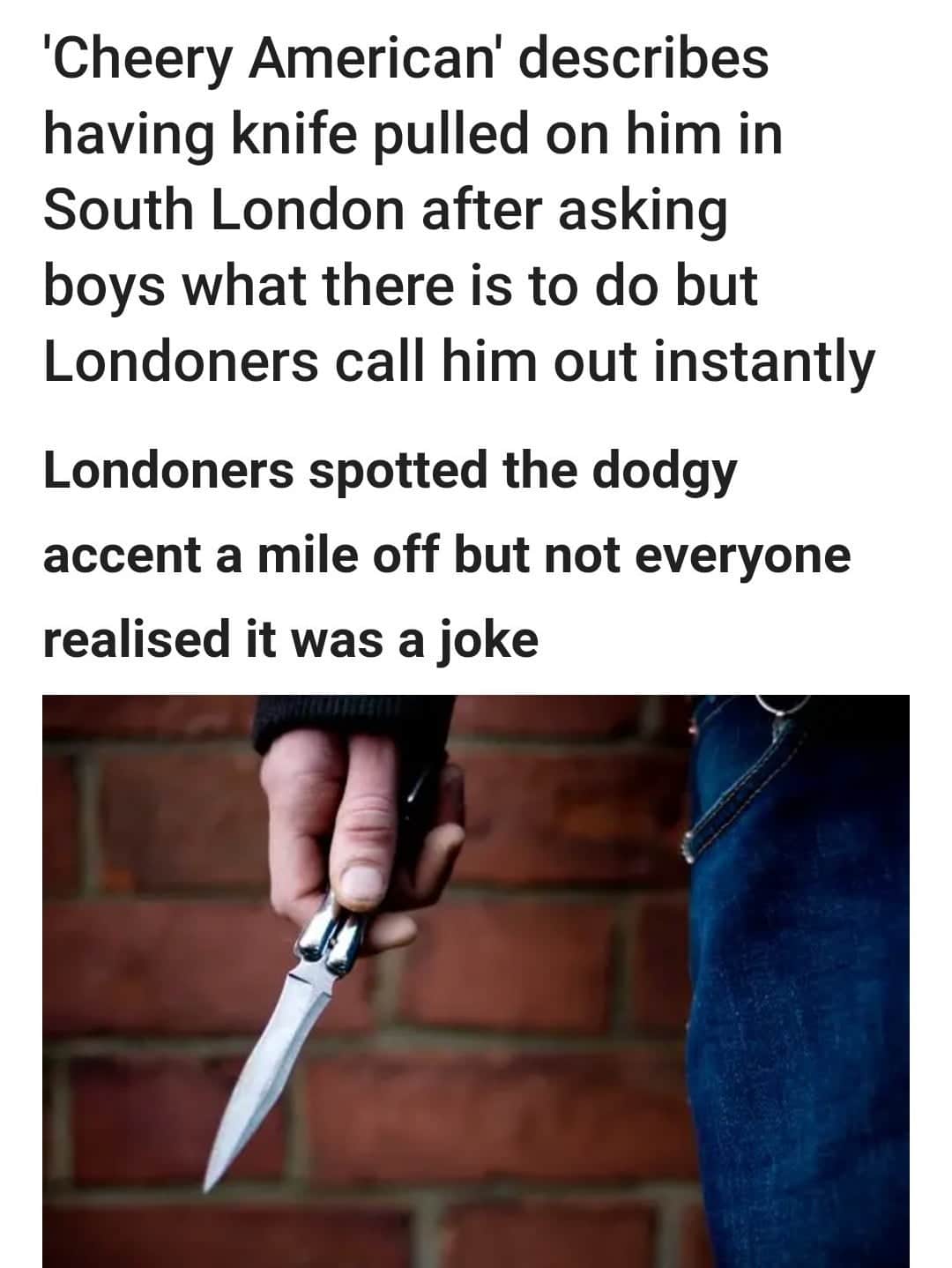 Imagine going to London and trying to speak to anyone Meme